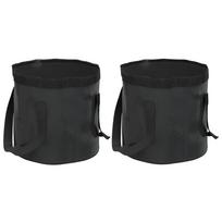 Sulankstomi kibirai 2vnt juodos spalvos 30l PVC