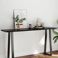 Stalviršis tamsiai ruda 160x40x(2-4) cm medienos masyvas