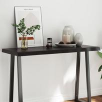 Stalviršis tamsiai ruda 120x50x(2-6) cm medienos masyvas