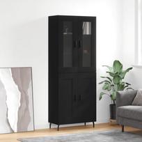 Komoda juodos spalvos 695x34x180cm apdirbta mediena