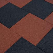 Plytelės apsaug nuo kritimų 12vnt juodos 50x50x3cm guma