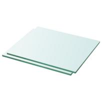 Lentynos 2vnt skaidrios 30x20cm stiklo plokštė (243809x2)