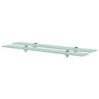 Pakabinamos lentynos 2vnt 80x20cm stiklas 8mm (243783x2)