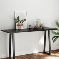 Stalviršis tamsiai ruda 160x60x(2-4) cm medienos masyvas