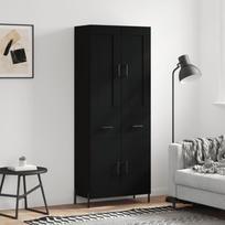 Komoda juodos spalvos 695x34x180cm apdirbta mediena