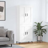 Komoda baltos spalvos 695x34x180cm apdirbta mediena blizgi