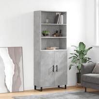 Komoda betono pilkos spalvos 695x34x180cm apdirbta mediena