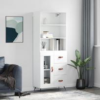Komoda baltos spalvos 695x34x180cm apdirbta mediena