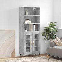 Komoda betono pilkos spalvos 695x34x180cm apdirbta mediena