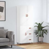 Komoda baltos spalvos 695x34x180cm apdirbta mediena blizgi
