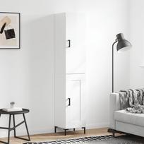 Komoda baltos spalvos 345x34x180cm apdirbta mediena blizgi