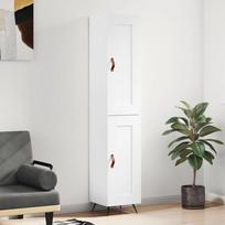 Komoda baltos spalvos 345x34x180cm apdirbta mediena blizgi