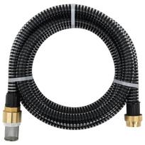 Siurbimo žarna su žalvarinėmis jungtimis juoda 11" 25m PVC