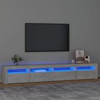 TV spintelė su LED apšvietimu betono pilka 240x35x40cm
