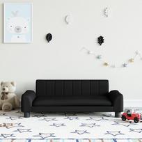 Vaikiška sofa juodos spalvos 90x53x30cm dirbtinė oda