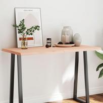 Stalviršis 120x60x(2-4)cm medienos masyvas su gyvu kraštu