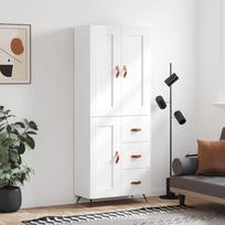 Komoda baltos spalvos 695x34x180cm apdirbta mediena blizgi