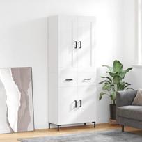Komoda baltos spalvos 695x34x180cm apdirbta mediena blizgi