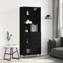 Komoda juodos spalvos 695x34x180cm apdirbta mediena