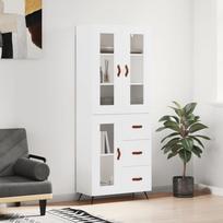 Komoda baltos spalvos 695x34x180cm apdirbta mediena