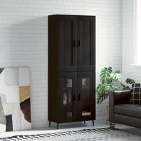 Komoda juodos spalvos 695x34x180cm apdirbta mediena