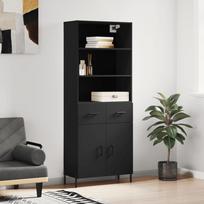 Komoda juodos spalvos 695x34x180cm apdirbta mediena