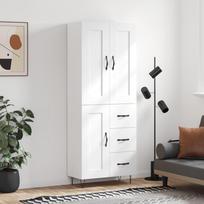 Komoda baltos spalvos 695x34x180cm apdirbta mediena