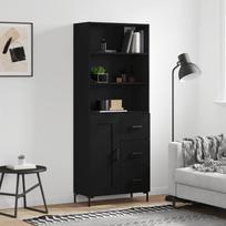 Komoda juodos spalvos 695x34x180cm apdirbta mediena