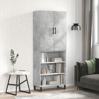 Komoda betono pilkos spalvos 695x34x180cm apdirbta mediena