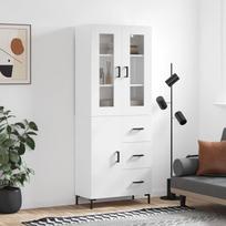 Komoda baltos spalvos 695x34x180cm apdirbta mediena blizgi