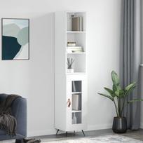 Komoda baltos spalvos 345x34x180cm apdirbta mediena blizgi