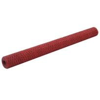 Vielos tinklas su PVC danga raudonas 25x15m