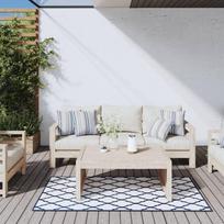 Lauko kilimėlis mėlynos ir baltos spalvos 80x150cm dvipusis