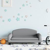 Vaikiška sofa šviesiai pilkos spalvos 70x45x30cm audinys