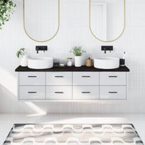 Vonios stalviršis tamsiai rudas 180x40x(2-4)cm mediena