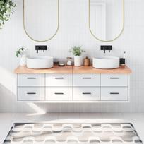 Vonios stalviršis šviesiai rudas 180x60x(2-6)cm mediena