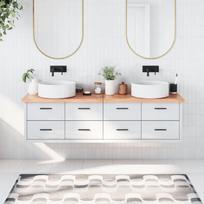Vonios stalviršis šviesiai rudas 180x30x(2-4)cm mediena