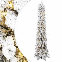 Dirbtinė apšviesta Kalėdų eglutė su 130 LED ir sniegu 210cm