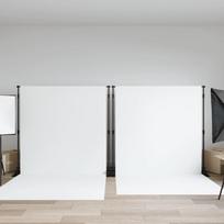 Fono laikikliai 2vnt juodos spalvos 254x243cm plienas