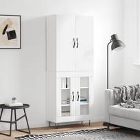 Komoda baltos spalvos 695x34x180cm apdirbta mediena blizgi