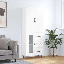 Komoda baltos spalvos 695x34x180cm apdirbta mediena blizgi