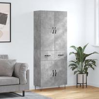 Komoda betono pilkos spalvos 695x34x180cm apdirbta mediena