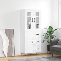 Komoda baltos spalvos 695x34x180cm apdirbta mediena blizgi