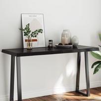 Stalviršis tamsiai ruda 140x60x(2-6) cm medienos masyvas