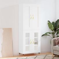 Komoda baltos spalvos 695x34x180cm apdirbta mediena blizgi