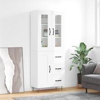 Komoda baltos spalvos 695x34x180cm apdirbta mediena blizgi