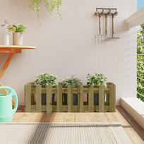 Sodo lovelis 100x30x30cm impregnuota pušis tvorelės dizaino