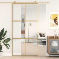 Stumdomos durys auksinės 1025x205cm ESG stiklas/aliuminis