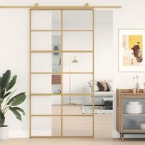 Stumdomos durys auksinės 1025x205cm ESG stiklas/aliuminis