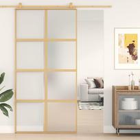 Stumdomos durys auksinės 1025x205cm ESG stiklas/aliuminis